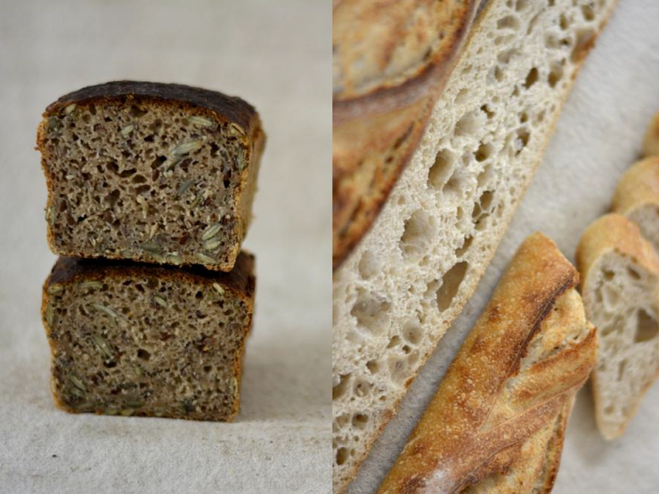 Duo: Rye Multiseed and Baguette